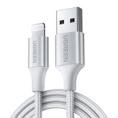 UGREEN Кабель Lightning to USB UGREEN 2.4A US199, 2м (серебристый) цена и информация | Кабели и провода | kaup24.ee