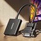 Ugreen cable adapter cable VGA (male) - HDMI (female) 0.15m black (CM513) цена и информация | USB jagajad, adapterid | kaup24.ee