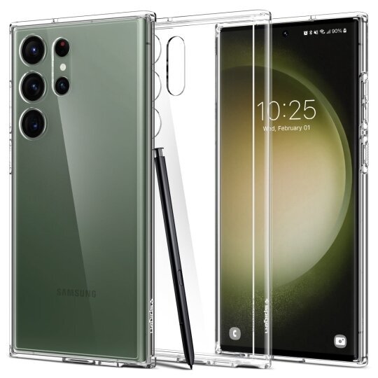 Ümbris Spigen Samsung Galaxy S23 Ultra jaoks, läbipaistev цена и информация | Telefoni kaaned, ümbrised | kaup24.ee
