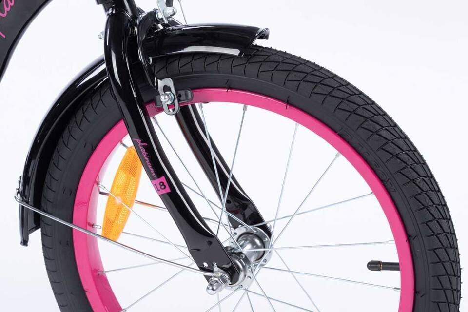 Jalgratas TOMABIKE 18", must ja roosa hind ja info | Jalgrattad | kaup24.ee