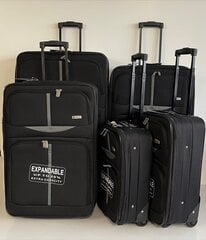 Большой дорожный чемодан Airtex Worldline черный, 521/л цена и информация | Чемоданы, дорожные сумки | kaup24.ee