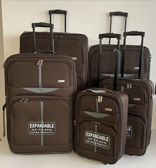 Suur reisikohver Airtex Worldline marron, 521/L цена и информация | Чемоданы, дорожные сумки | kaup24.ee