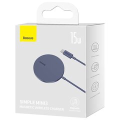 Baseus Simple Mini3 Magnetic Wireless Charger 15W (Dusty purple) цена и информация | Зарядные устройства для телефонов | kaup24.ee