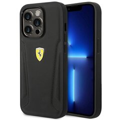 Ferrari FEHCP14XRBUK iPhone 14 Pro Max 6,7" czarny|black hardcase Leather Stamp Sides hind ja info | Telefoni kaaned, ümbrised | kaup24.ee