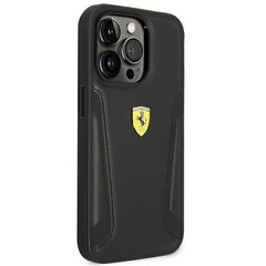 Ferrari FEHCP14XRBUK iPhone 14 Pro Max 6,7" czarny|black hardcase Leather Stamp Sides цена и информация | Чехлы для телефонов | kaup24.ee