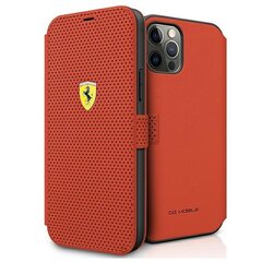 Ferrari FESPEFLBKP12LRE iPhone 12 Pro Max 6,7" czerwony|red book On Track Perforated цена и информация | Чехлы для телефонов | kaup24.ee