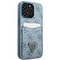 Guess GUHCP13LP4TPB iPhone 13 Pro | 13 6,1" niebieski|blue hardcase 4G Triangle Logo Cardslot hind ja info | Telefoni kaaned, ümbrised | kaup24.ee