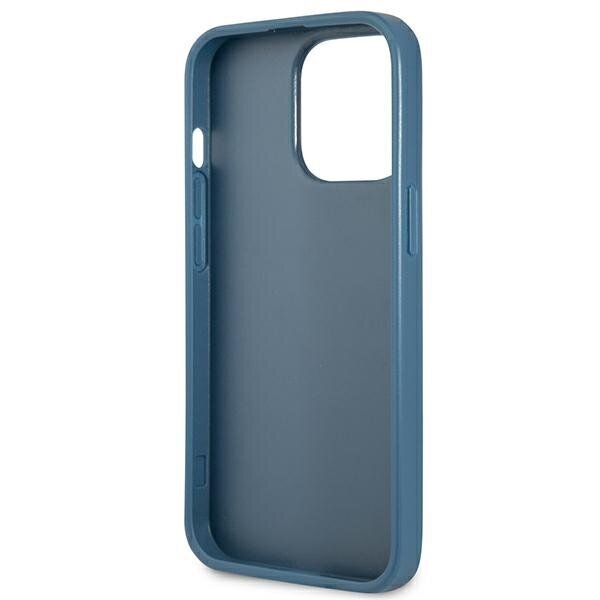 Guess GUHCP13LP4TPB iPhone 13 Pro | 13 6,1" niebieski|blue hardcase 4G Triangle Logo Cardslot hind ja info | Telefoni kaaned, ümbrised | kaup24.ee