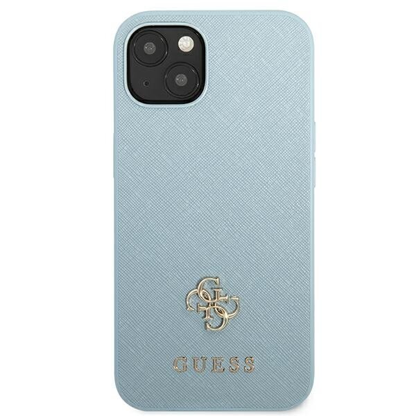 Guess GUHCP13MPS4MB iPhone 13 6,1" niebieski|blue hardcase Saffiano 4G Small Metal Logo цена и информация | Telefoni kaaned, ümbrised | kaup24.ee