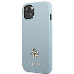 Guess GUHCP13MPS4MB iPhone 13 6,1" niebieski|blue hardcase Saffiano 4G Small Metal Logo hind ja info | Telefoni kaaned, ümbrised | kaup24.ee