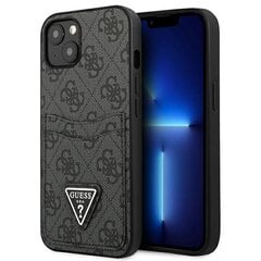 Guess GUHCP13SP4TPK iPhone 13 mini 5,4" czarny|black hardcase 4G Triangle Logo Cardslot цена и информация | Чехлы для телефонов | kaup24.ee