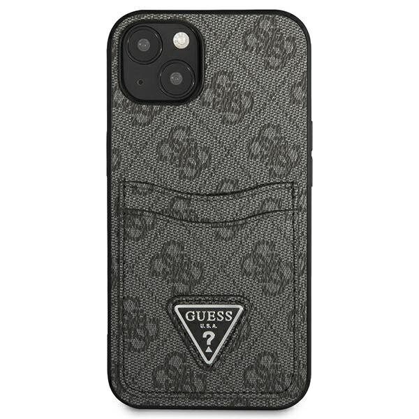 Guess GUHCP13SP4TPK iPhone 13 mini 5,4" czarny|black hardcase 4G Triangle Logo Cardslot hind ja info | Telefoni kaaned, ümbrised | kaup24.ee