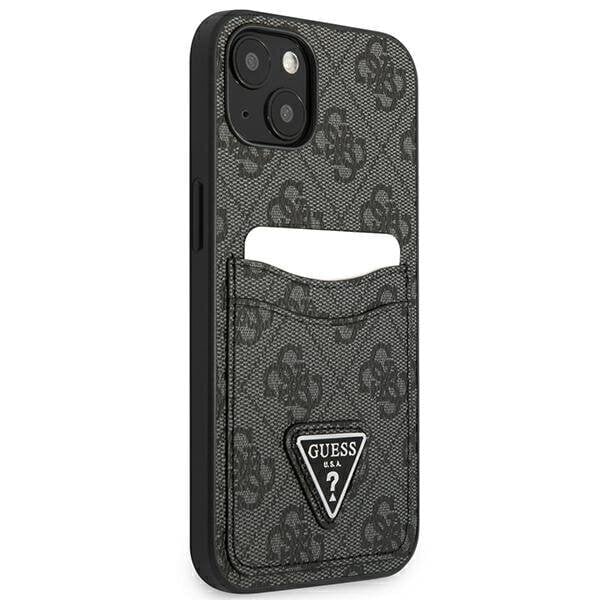 Guess GUHCP13SP4TPK iPhone 13 mini 5,4" czarny|black hardcase 4G Triangle Logo Cardslot hind ja info | Telefoni kaaned, ümbrised | kaup24.ee