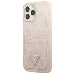 Guess GUHCP13XP4TPP iPhone 13 Pro Max 6,7" różowy|pink hardcase 4G Triangle Logo Cardslot hind ja info | Telefoni kaaned, ümbrised | kaup24.ee