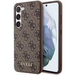 Guess GUHCS23MG4GFBR S23+ S916 brązowy|brown hard case 4G Metal Gold Logo цена и информация | Чехлы для телефонов | kaup24.ee