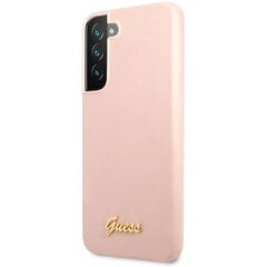 Guess GUHCS23SLSLMGPP S23 S911 różowy|pink hardcase Silicone Script Metal Logo hind ja info | Telefoni kaaned, ümbrised | kaup24.ee