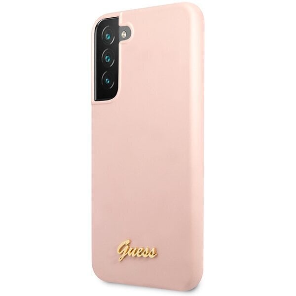 Guess GUHCS23SLSLMGPP S23 S911 różowy|pink hardcase Silicone Script Metal Logo hind ja info | Telefoni kaaned, ümbrised | kaup24.ee