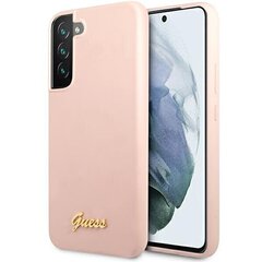 Guess GUHCS23SLSLMGPP S23 S911 różowy|pink hardcase Silicone Script Metal Logo hind ja info | Telefoni kaaned, ümbrised | kaup24.ee