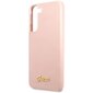 Guess GUHCS23SLSLMGPP S23 S911 różowy|pink hardcase Silicone Script Metal Logo hind ja info | Telefoni kaaned, ümbrised | kaup24.ee