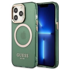 Guess GUHMP13LHTCMA iPhone 13 Pro | 13 6,1" zielony|khaki hard case Gold Outline Translucent MagSafe цена и информация | Чехлы для телефонов | kaup24.ee