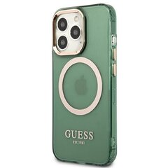 Guess GUHMP13LHTCMA iPhone 13 Pro | 13 6,1" zielony|khaki hard case Gold Outline Translucent MagSafe цена и информация | Чехлы для телефонов | kaup24.ee