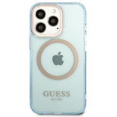 Guess GUHMP13LHTCMB iPhone 13 Pro | 13 6,1" niebieski|blue hard case Gold Outline Translucent MagSafe цена и информация | Чехлы для телефонов | kaup24.ee