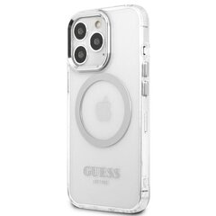 Guess GUHMP13LHTRMS iPhone 13 Pro | 13 6,1" srebrny|silver hard case Metal Outline Magsafe hind ja info | Telefoni kaaned, ümbrised | kaup24.ee