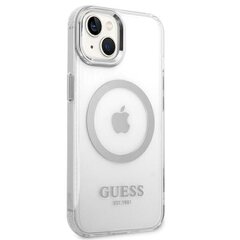 Guess GUHMP14MHTRMS iPhone 14 Plus 6,7" srebrny|silver hard case Metal Outline Magsafe hind ja info | Telefoni kaaned, ümbrised | kaup24.ee