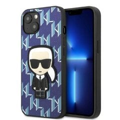 Karl Lagerfeld KLHCP13SPMNIKBL iPhone 13 mini 5,4" hardcase niebieski|blue Monogram Ikonik Patch hind ja info | Telefoni kaaned, ümbrised | kaup24.ee