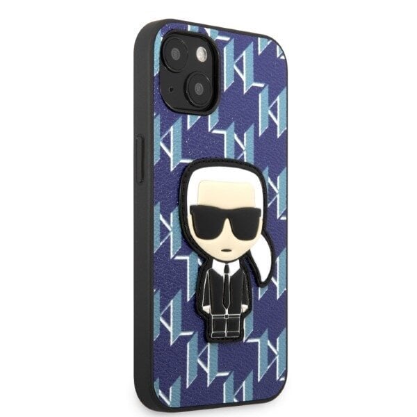 Karl Lagerfeld KLHCP13SPMNIKBL iPhone 13 mini 5,4" hardcase niebieski|blue Monogram Ikonik Patch цена и информация | Telefoni kaaned, ümbrised | kaup24.ee