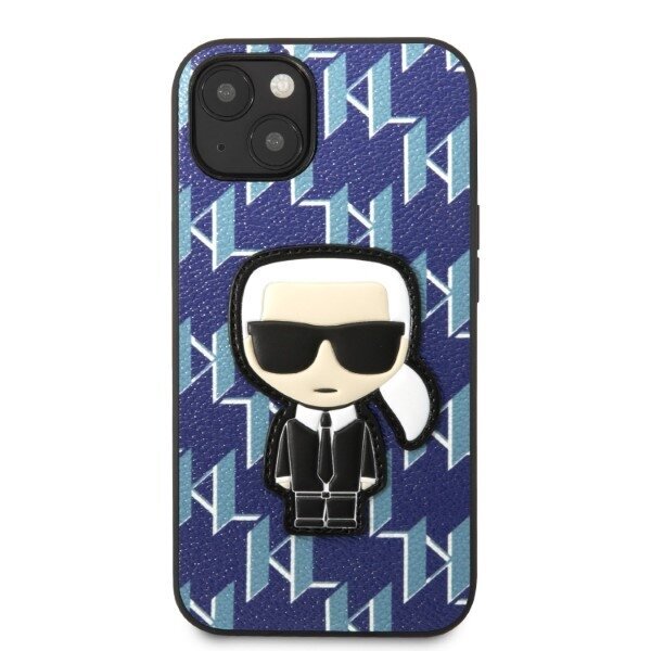 Karl Lagerfeld KLHCP13SPMNIKBL iPhone 13 mini 5,4" hardcase niebieski|blue Monogram Ikonik Patch цена и информация | Telefoni kaaned, ümbrised | kaup24.ee