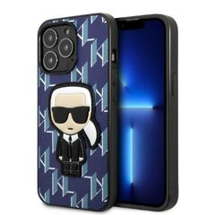 Karl Lagerfeld KLHCP13XPMNIKBL iPhone 13 Pro Max 6,7" hardcase niebieski|blue Monogram Ikonik Patch hind ja info | Telefoni kaaned, ümbrised | kaup24.ee