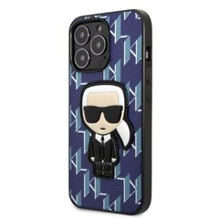 Karl Lagerfeld KLHCP13XPMNIKBL iPhone 13 Pro Max 6,7" hardcase niebieski|blue Monogram Ikonik Patch цена и информация | Чехлы для телефонов | kaup24.ee