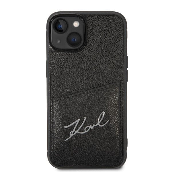 Karl Lagerfeld KLHCP14MCSSK iPhone 14 Plus 6,7" hardcase czarny|black Signature Logo Cardslot цена и информация | Telefoni kaaned, ümbrised | kaup24.ee