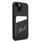 Karl Lagerfeld KLHCP14SCSSK iPhone 14 6,1" hardcase czarny|black Signature Logo Cardslot hind ja info | Telefoni kaaned, ümbrised | kaup24.ee