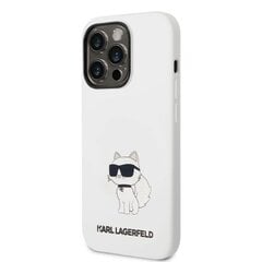 Karl Lagerfeld KLHMP14LSNCHBCH iPhone 14 Pro 6,1" hardcase biały|white Silicone Choupette MagSafe цена и информация | Чехлы для телефонов | kaup24.ee