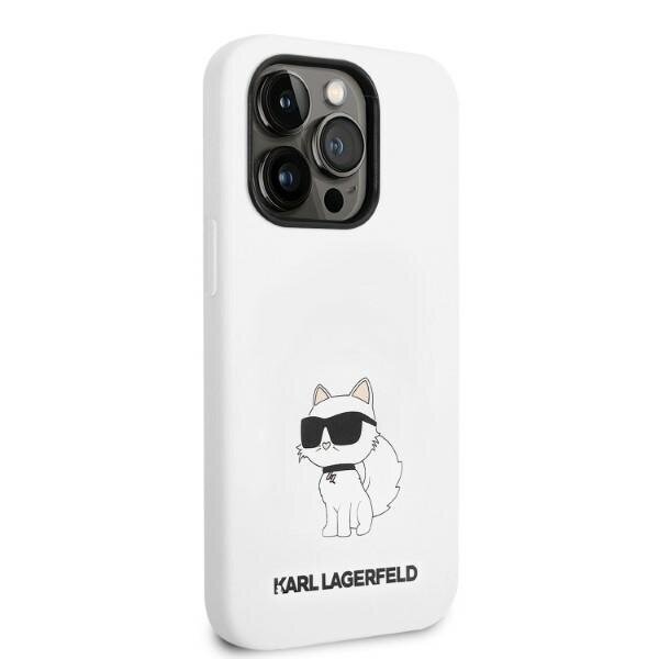 Karl Lagerfeld KLHMP14LSNCHBCH iPhone 14 Pro 6,1" hardcase biały|white Silicone Choupette MagSafe цена и информация | Telefoni kaaned, ümbrised | kaup24.ee