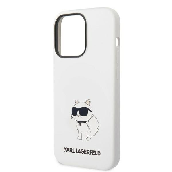 Karl Lagerfeld KLHMP14LSNCHBCH iPhone 14 Pro 6,1" hardcase biały|white Silicone Choupette MagSafe hind ja info | Telefoni kaaned, ümbrised | kaup24.ee