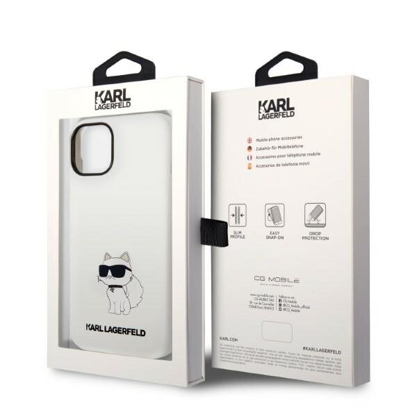 Karl Lagerfeld KLHMP14MSNCHBCH iPhone 14 Plus 6,7" hardcase biały|white Silicone Choupette MagSafe hind ja info | Telefoni kaaned, ümbrised | kaup24.ee