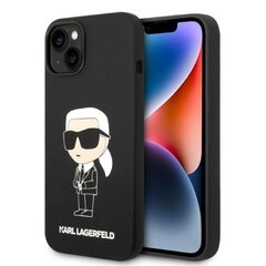 Karl Lagerfeld KLHMP14MSNIKBCK iPhone 14 Plus 6,7" hardcase czarny|black Silicone Ikonik Magsafe hind ja info | Telefoni kaaned, ümbrised | kaup24.ee