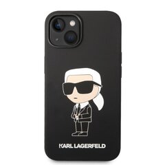 Karl Lagerfeld KLHMP14MSNIKBCK iPhone 14 Plus 6,7" hardcase czarny|black Silicone Ikonik Magsafe цена и информация | Чехлы для телефонов | kaup24.ee