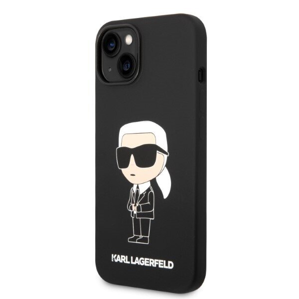 Karl Lagerfeld KLHMP14SSNIKBCK iPhone 14 6,1" hardcase czarny|black Silicone Ikonik Magsafe цена и информация | Telefoni kaaned, ümbrised | kaup24.ee