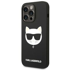 Karl Lagerfeld KLHMP14XSLCHBK iPhone 14 Pro Max 6,7" hardcase czarny|black Silicone Choupette Head Magsafe hind ja info | Telefoni kaaned, ümbrised | kaup24.ee