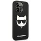 Karl Lagerfeld KLHMP14XSLCHBK iPhone 14 Pro Max 6,7" hardcase czarny|black Silicone Choupette Head Magsafe hind ja info | Telefoni kaaned, ümbrised | kaup24.ee