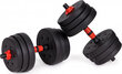 Modernhome Adjustable dumbbells 2x 20kg barbell set 40kg bar цена и информация | Hantlid, kangid, raskused | kaup24.ee