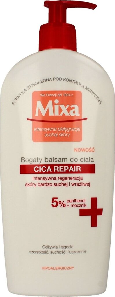 Ihupiim Mixa Balsam Cica Repair, 400 ml hind ja info | Kehakreemid, losjoonid | kaup24.ee