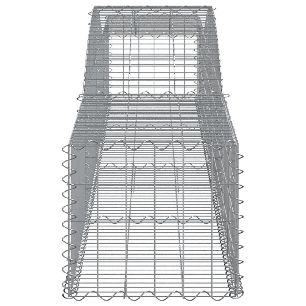 vidaXL kaarekujulised gabioonkorvid 3 tk, 400x50x40/60 cm, raud hind ja info | Aiad ja tarvikud | kaup24.ee