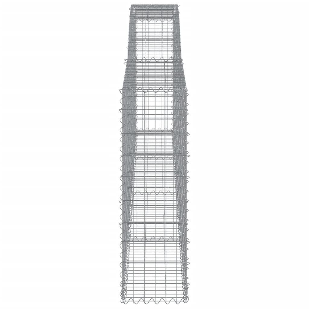 vidaXL kaarekujulised gabioonkorvid 3 tk, 400x30x100/120 cm, raud hind ja info | Aiad ja tarvikud | kaup24.ee