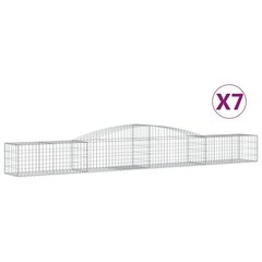 vidaXL kaarekujulised gabioonkorvid 7 tk, 400x50x40/60 cm, raud hind ja info | Aiad ja tarvikud | kaup24.ee