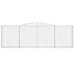 vidaXL kaarekujulised gabioonkorvid 10 tk, 400x30x120/140 cm, raud hind ja info | Aiad ja tarvikud | kaup24.ee